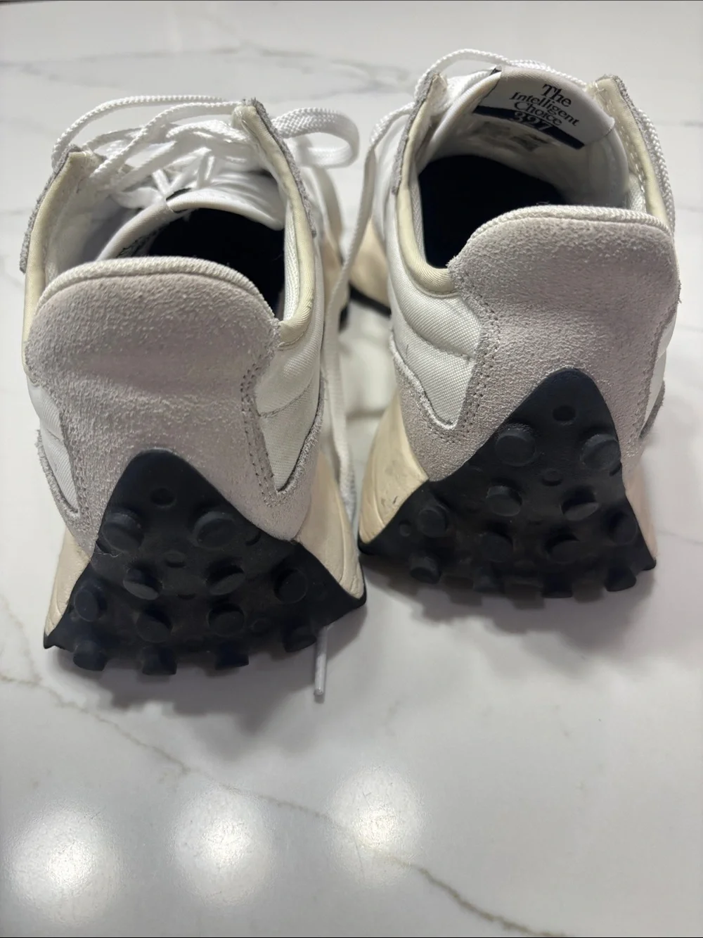 New Balance Women's White, Cream & Black Retro-Runner Sneakers